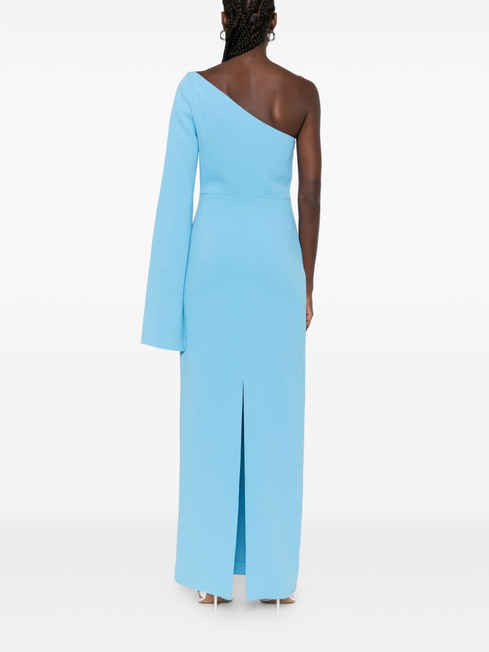 Solace London One-Shoulder Maxi Dress in Clear Blue clear blue