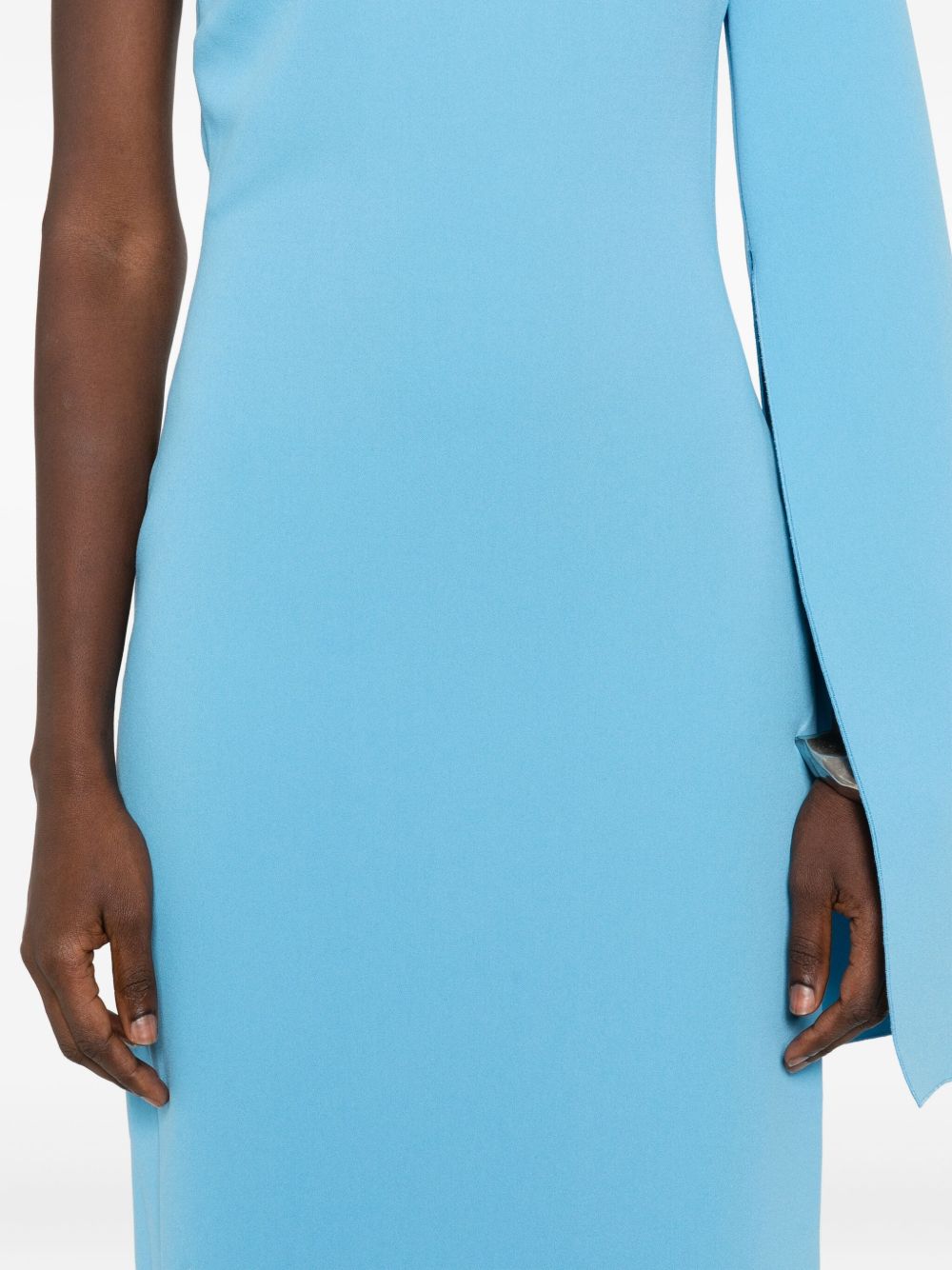 Solace London One-Shoulder Maxi Dress in Clear Blue clear blue