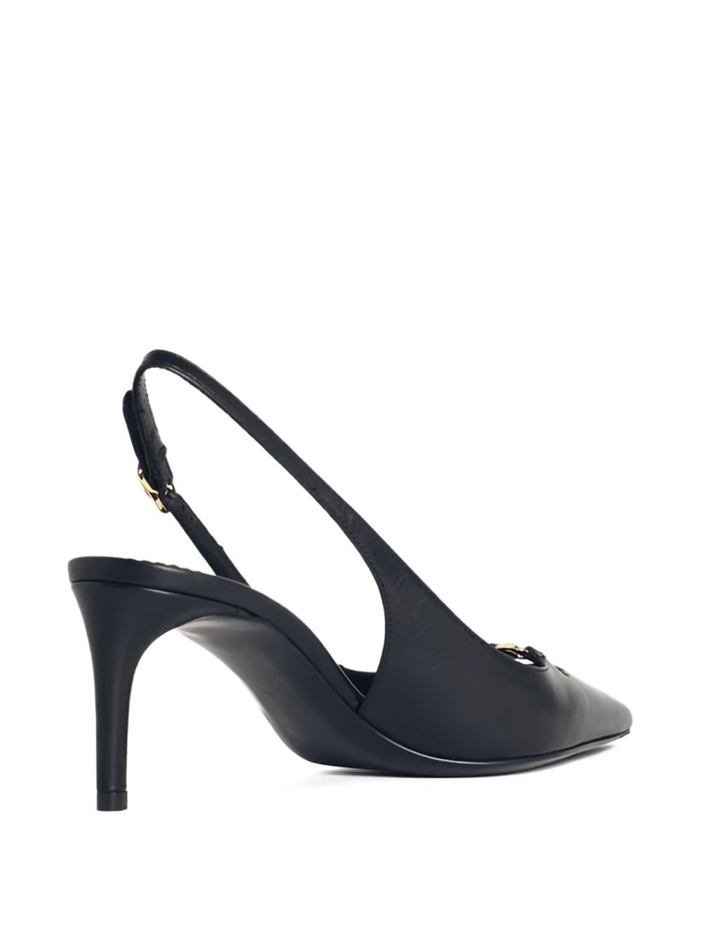 Dolce & Gabbana Capra Leather Pointed-Toe Slingback Pumps Black