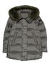 Peuterey Quilted Fur-Trim Hooded Down Coat Green Green