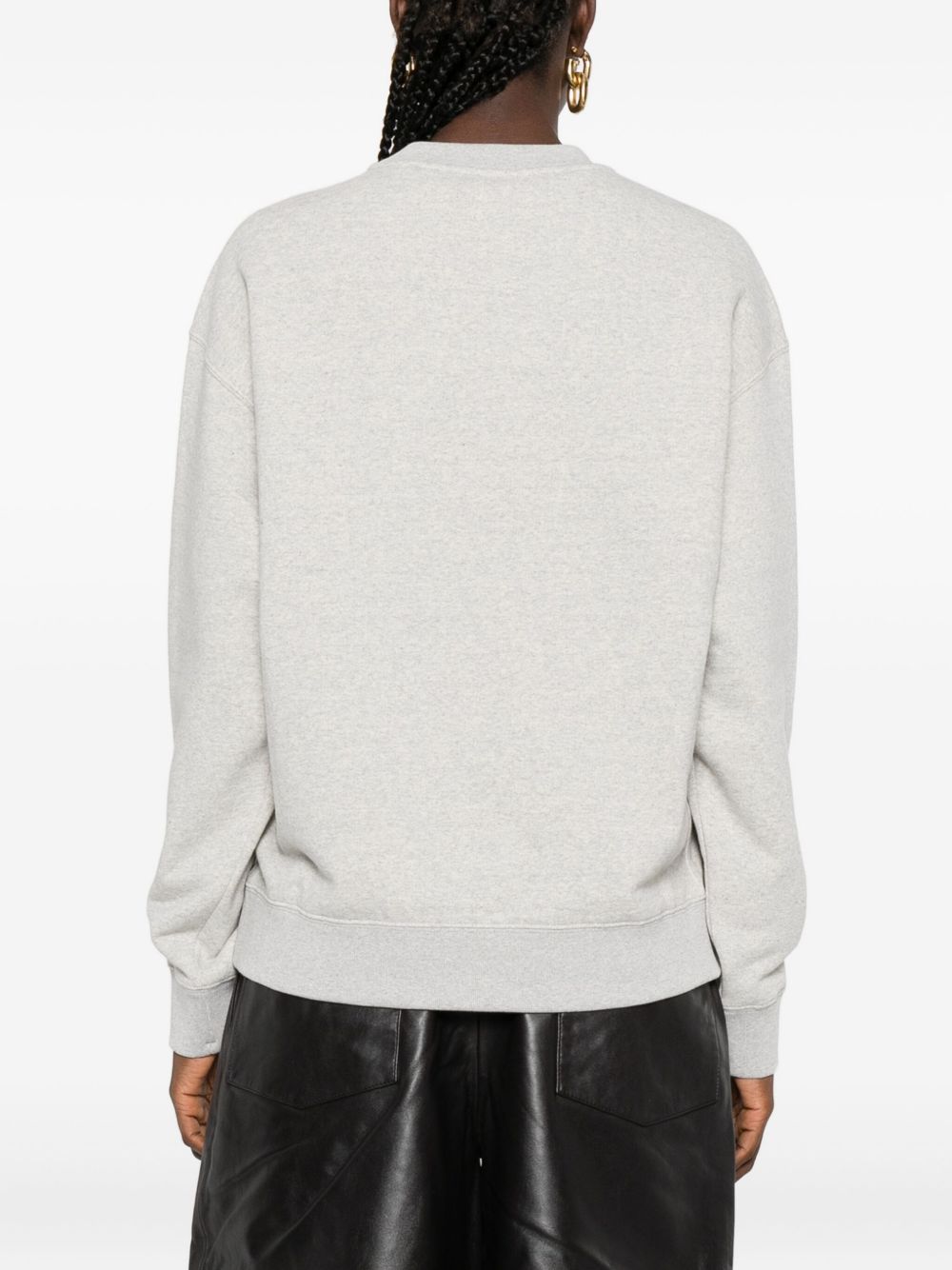 Jil Sander Plus Embroidered Logo Cotton Crewneck Sweater Green green