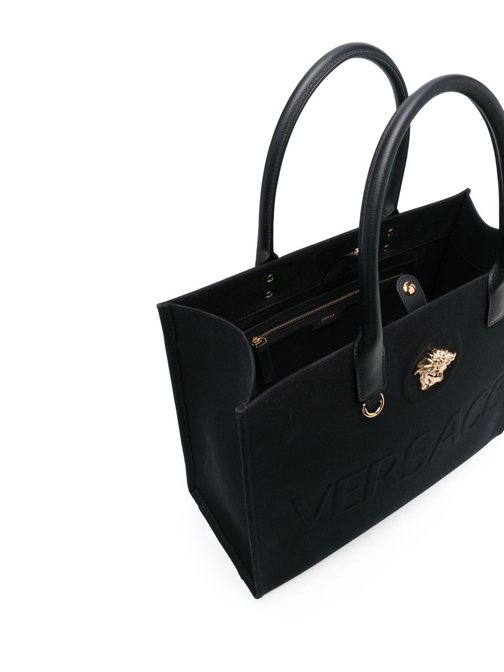 Versace Large Medusa Black Tote Bag Black