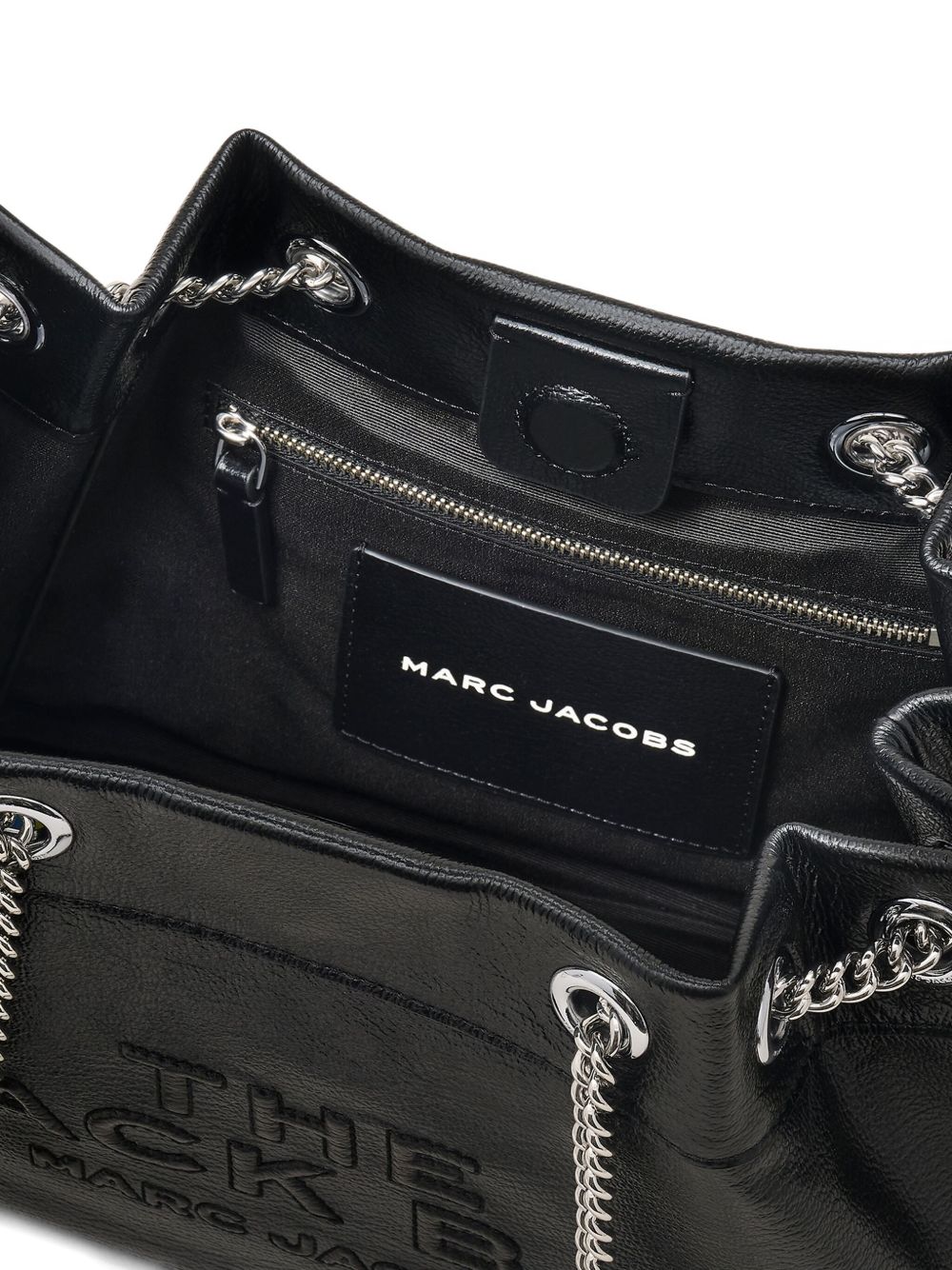 Marc Jacobs The Sack Chain Leather Shoulder Bag Black