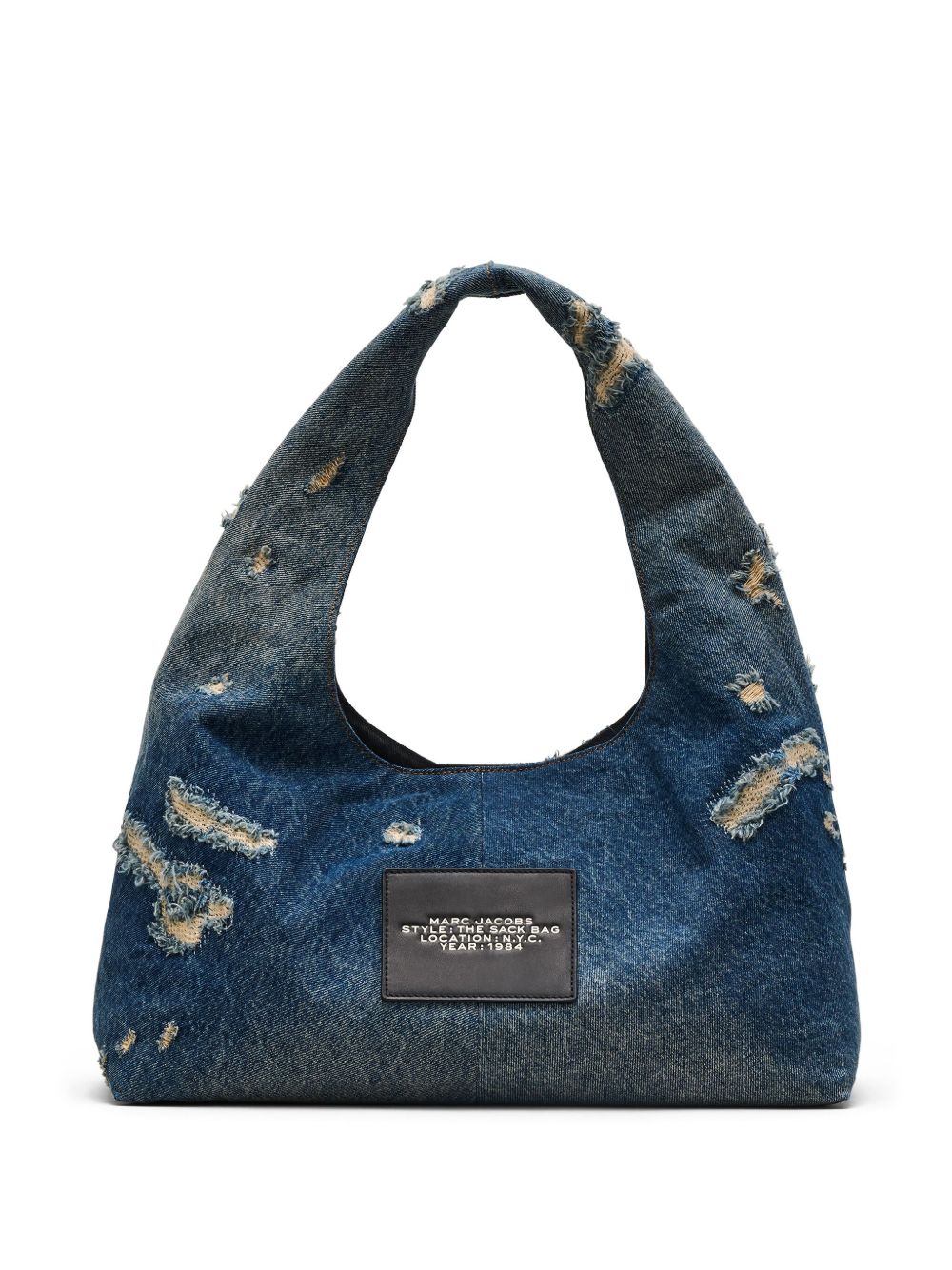 Marc Jacobs The Rip and Repair Denim Sack Bag Blue