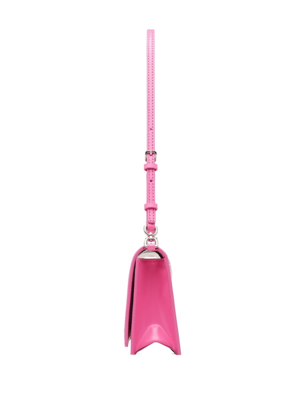 Marc Jacobs The Mirror Shoulder Leather Bag With Flower Cutout Fuchsia