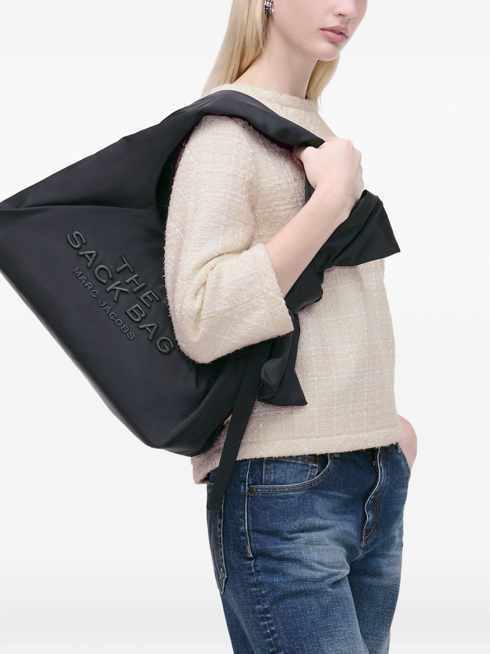 Marc Jacobs The Bow Nylon Sack Bag Black