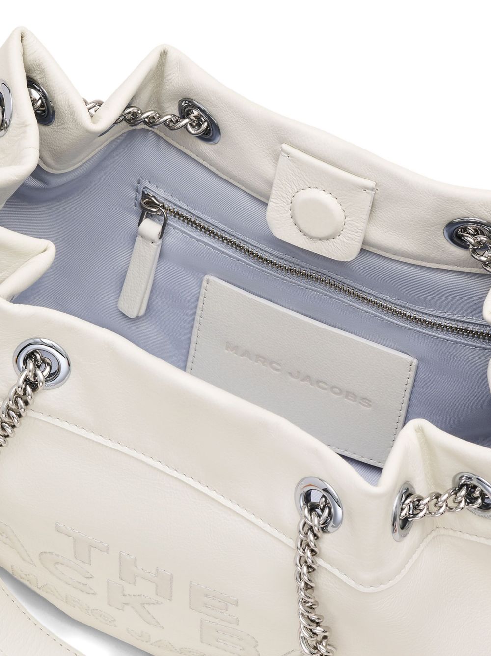 Marc Jacobs The Leather Chain Sack White Shoulder Bag White