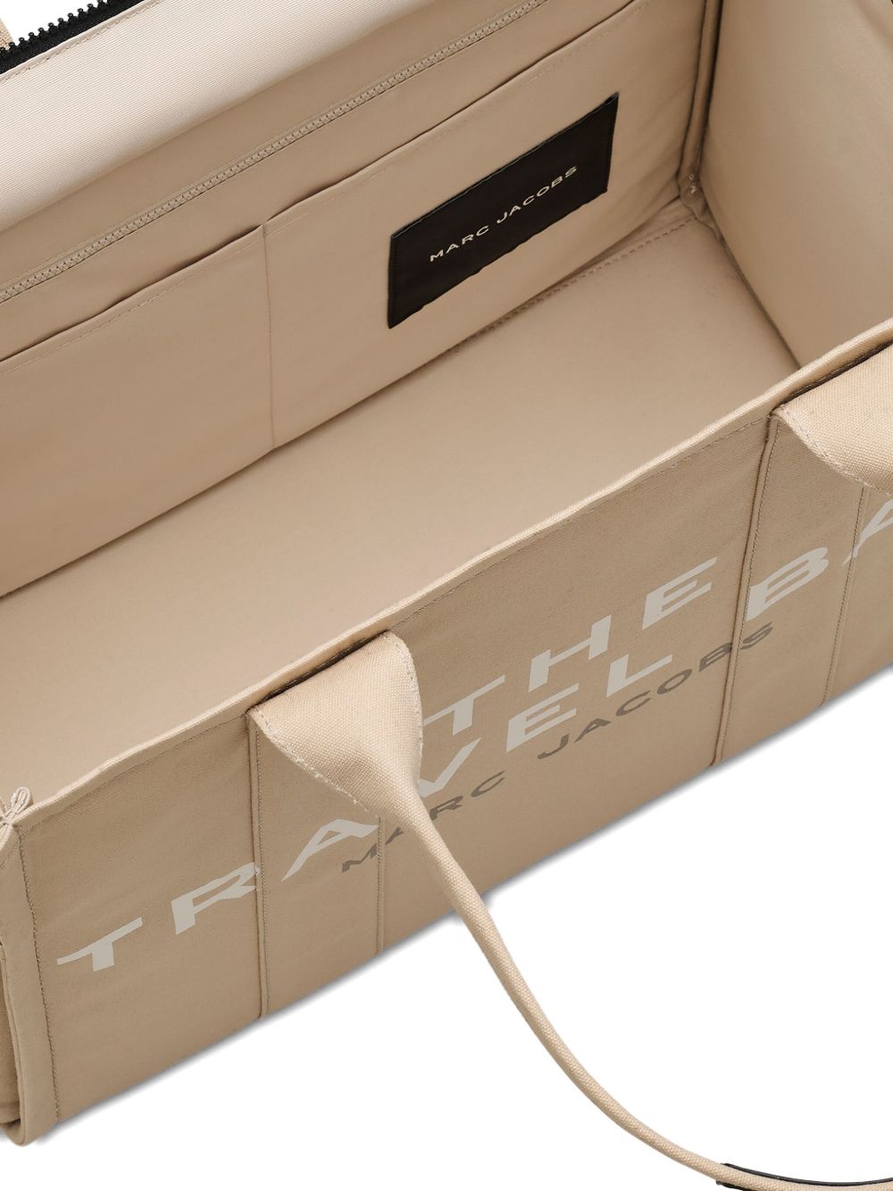 Marc Jacobs The Travel Tote Large Cotton Shopper Bag Beige