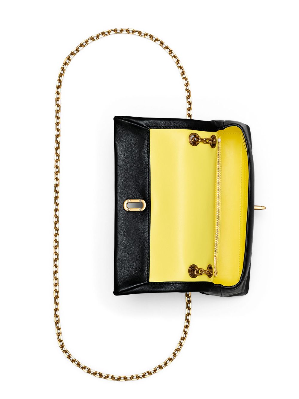 Marc Jacobs The Dual Chain Mini Leather Shoulder Bag Black