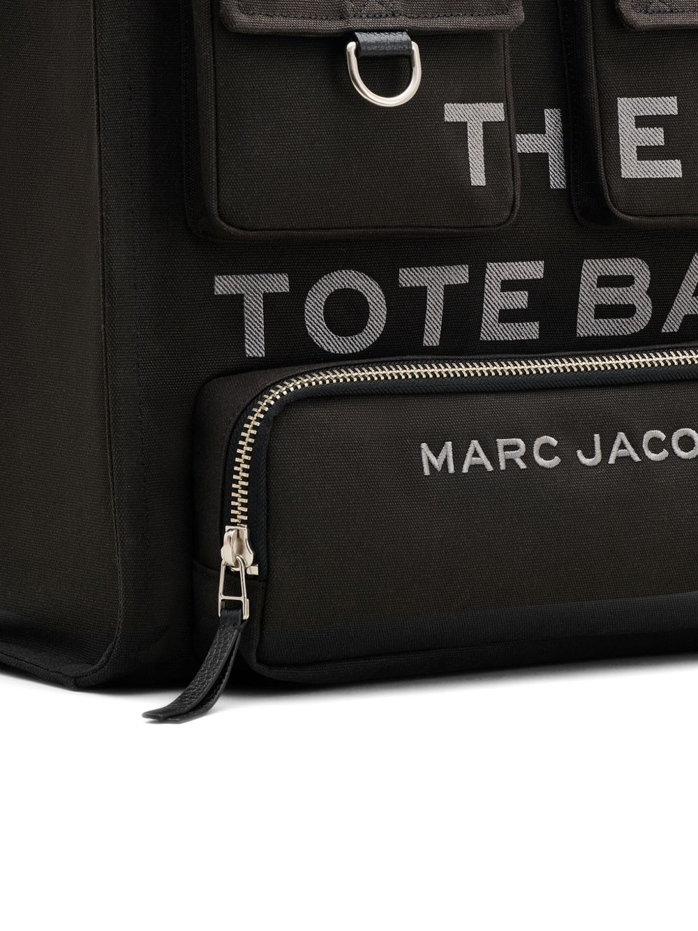 Marc Jacobs The Large Tote Black Canvas Shopper Bag Black