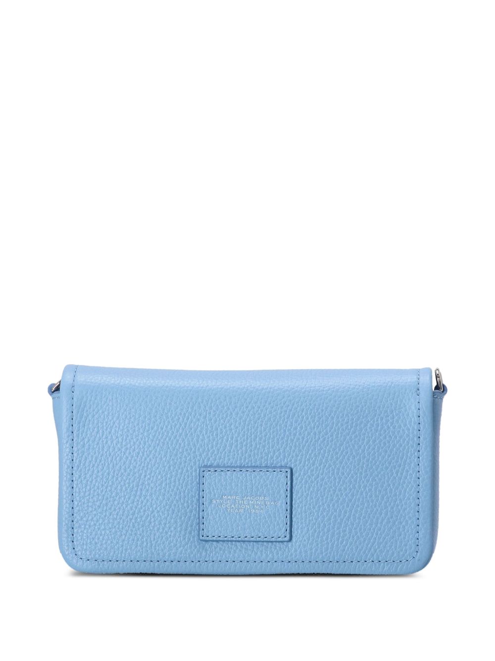 Marc Jacobs The Leather Mini Foldover Shoulder Bag Clear Blue