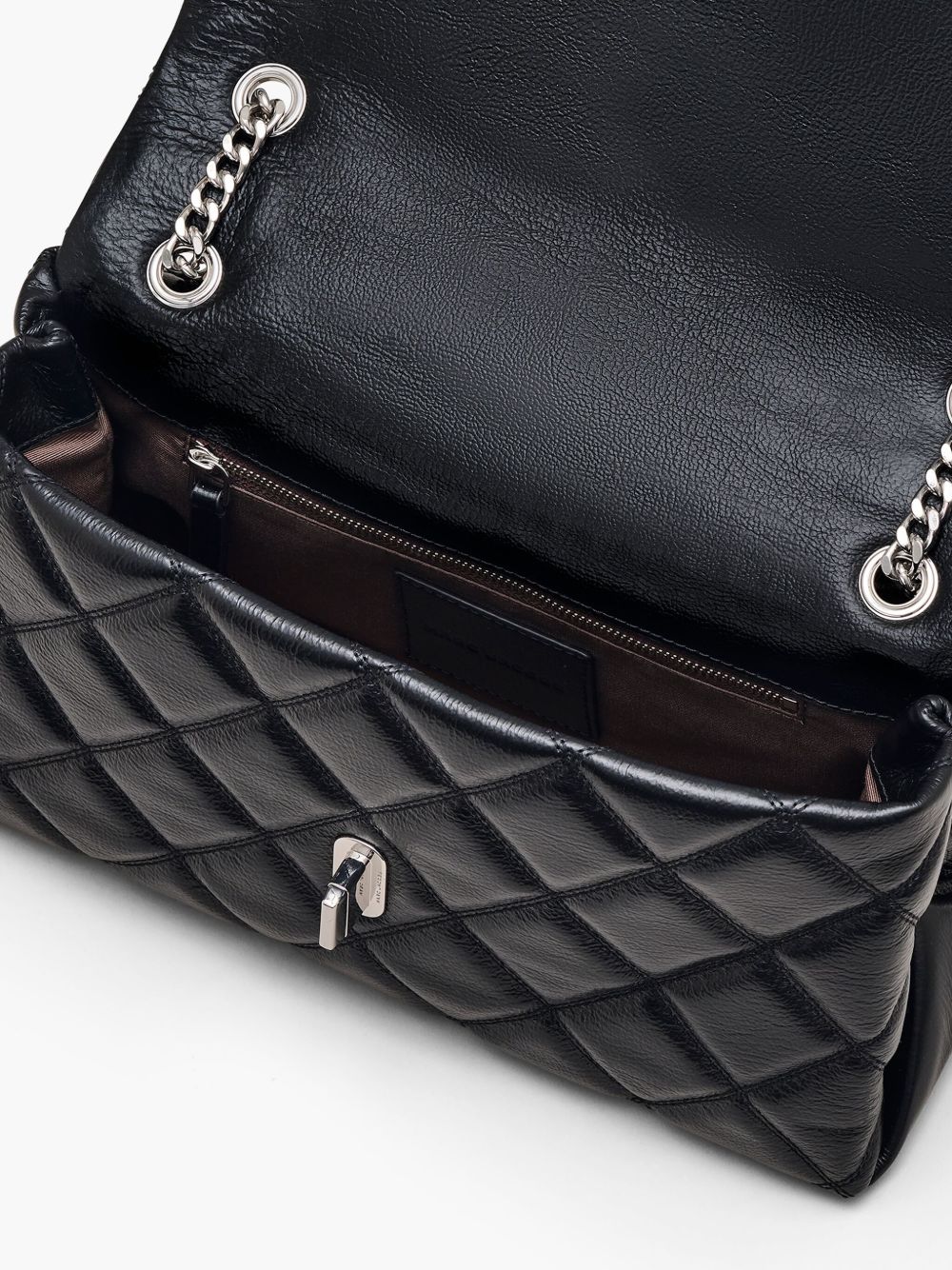 Marc Jacobs The Quilted Dual Convertible Leather Shoulder Bag Black