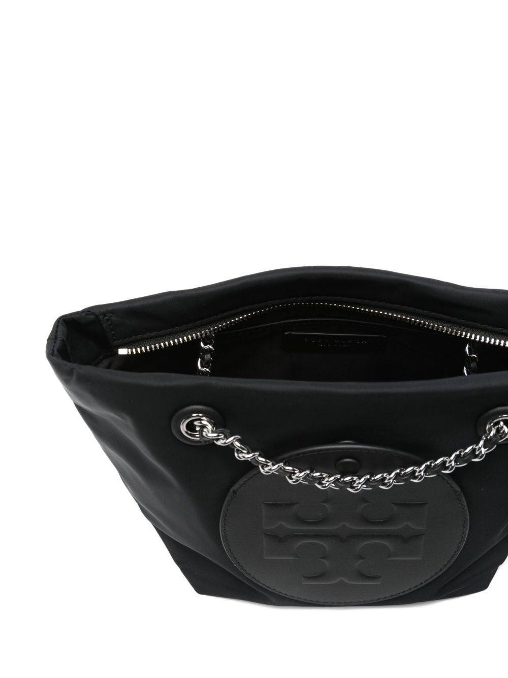 Tory Burch Ella Chain-Strap Small Black Shoulder Bag Black