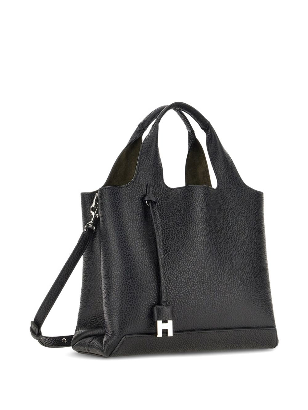 Hogan Pre Pre Small Leather Tote Bag Black black