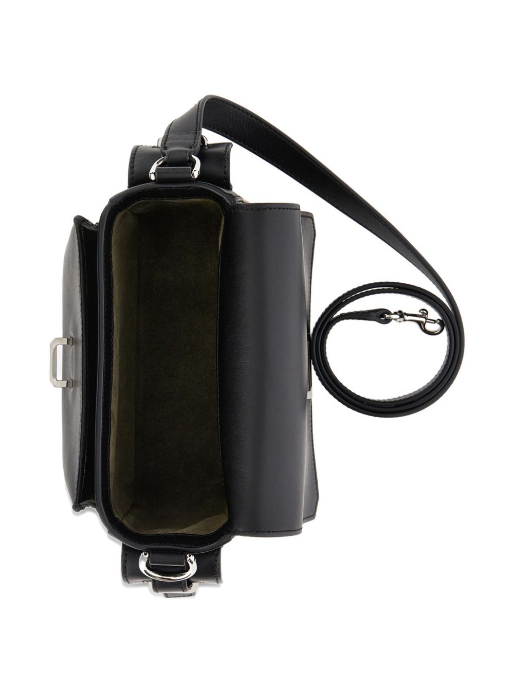 Hogan Pre Pre Flap Small Calfskin Shoulder Bag Black