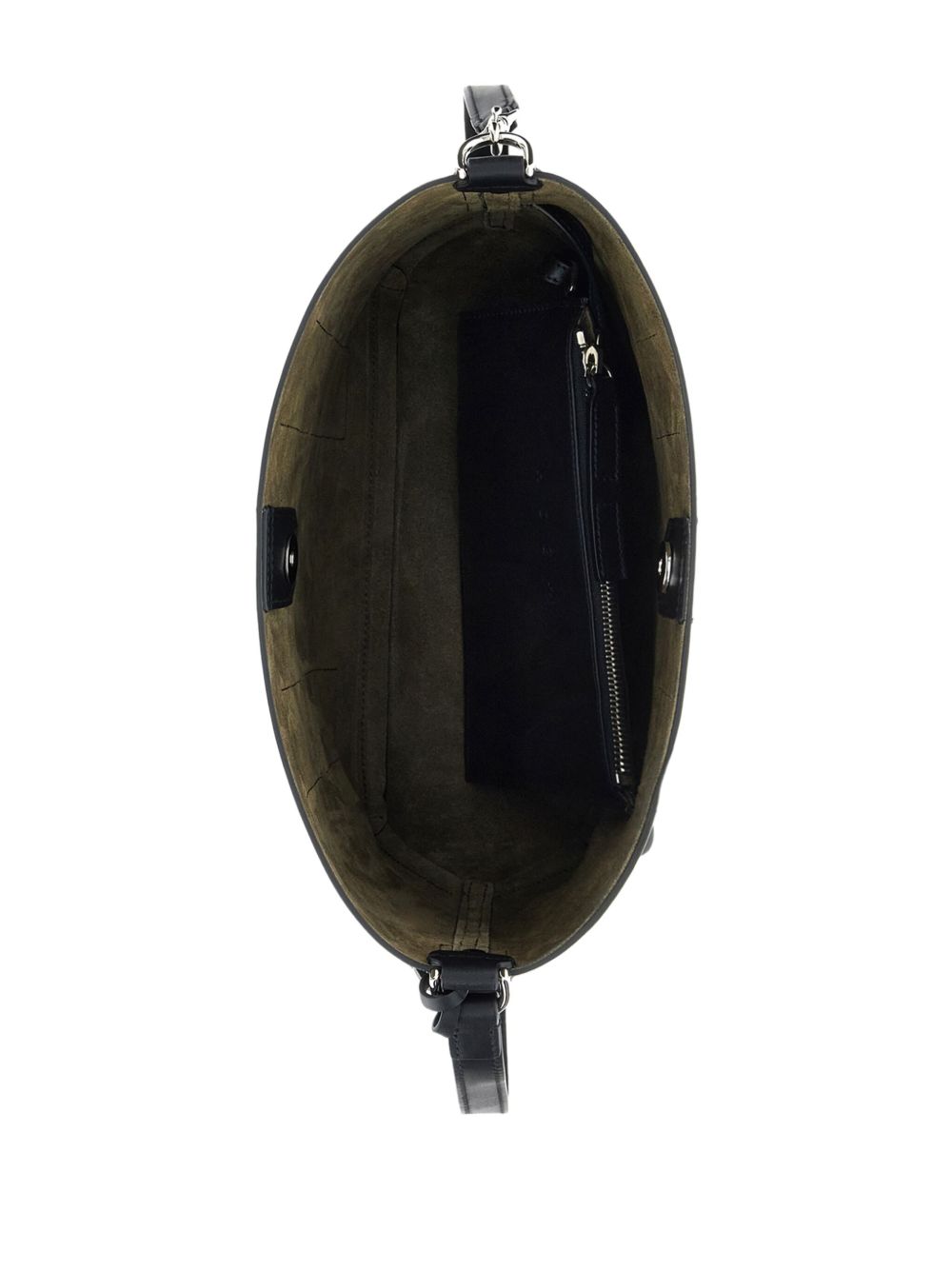 Hogan Pre Pre Hocket Small Leather Hobo Bag Black