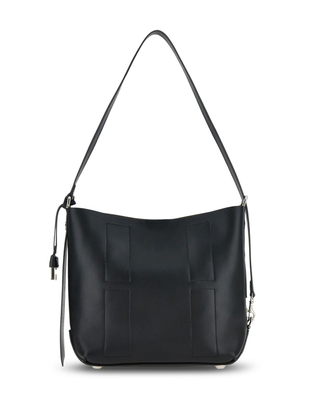 Hogan Pre Pre Hocket Small Leather Hobo Bag Black