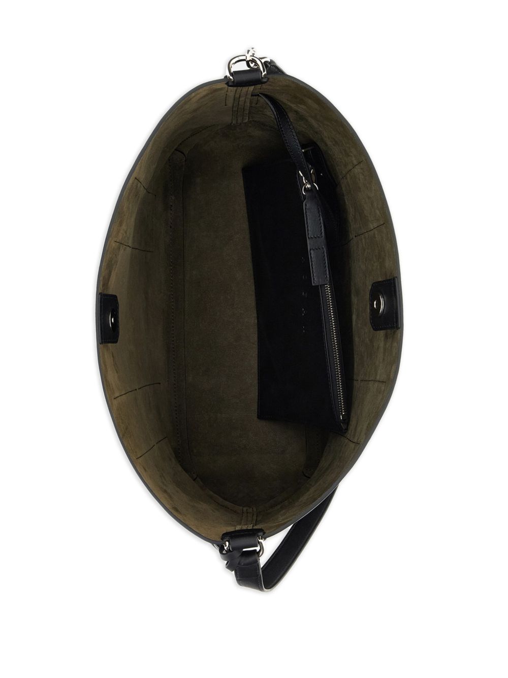 Hogan Pre Pre Hocket Medium Leather Hobo Bag Black