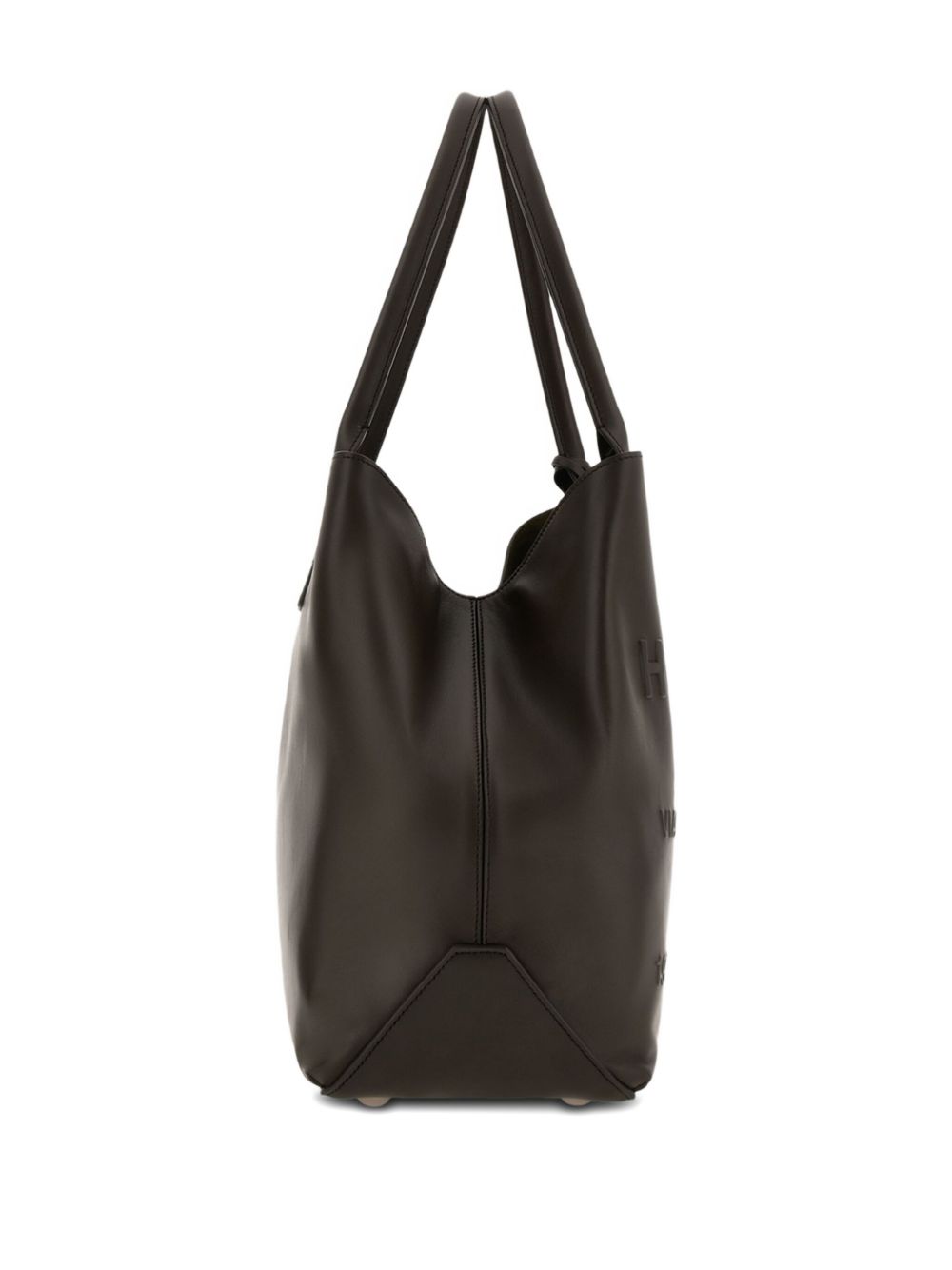 Hogan Pre Pre Script Medium Calfskin Tote Bag Dark Brown