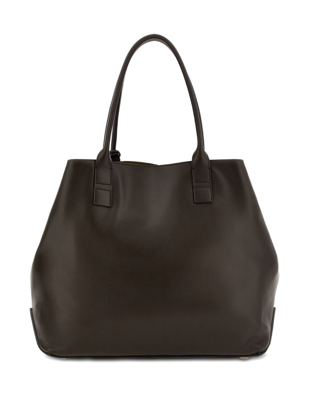 Hogan Pre Pre Script Medium Calfskin Tote Bag Dark Brown