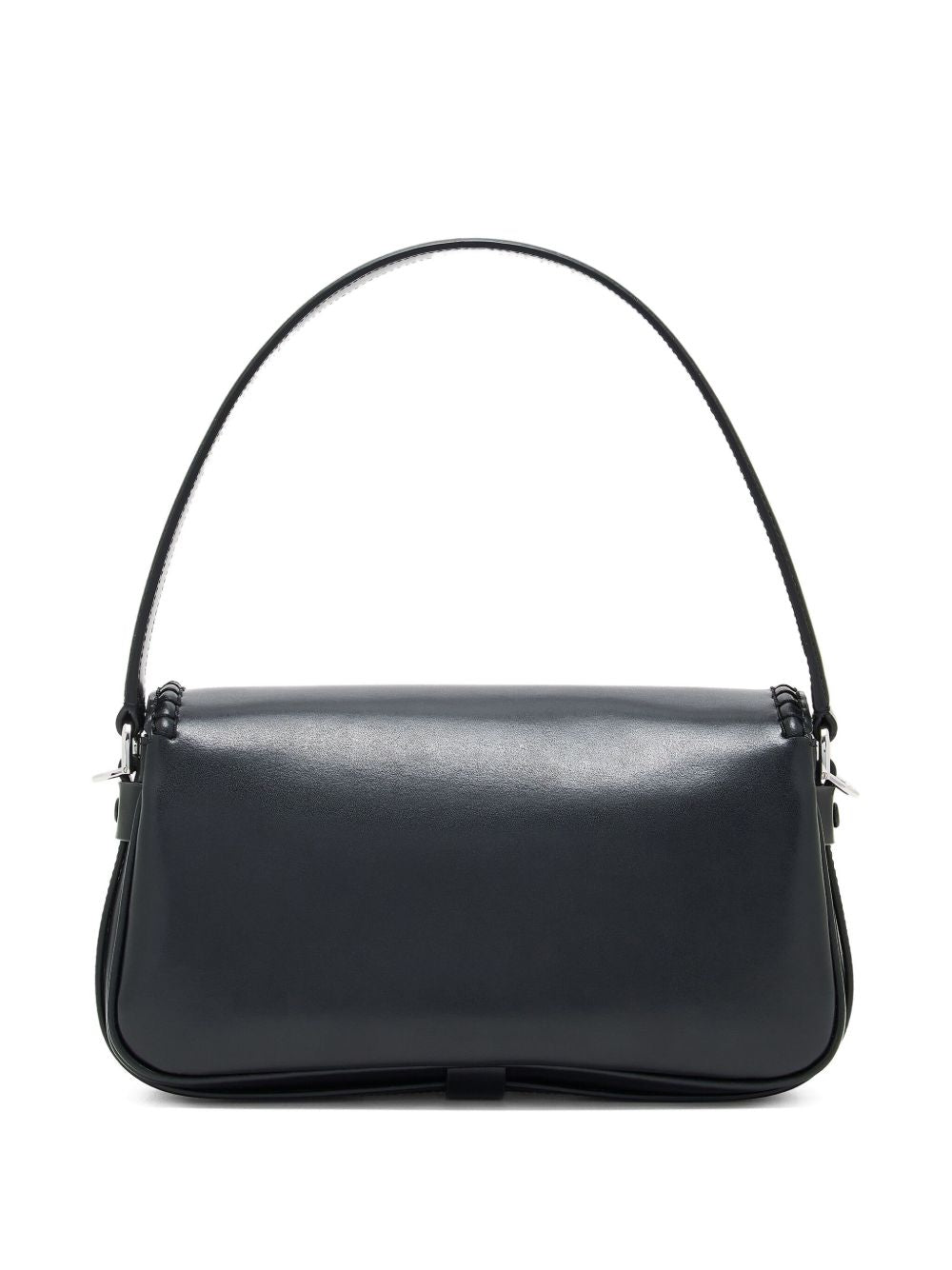 Emporio Armani Shoulder Bag with Buckle in Black Leather
