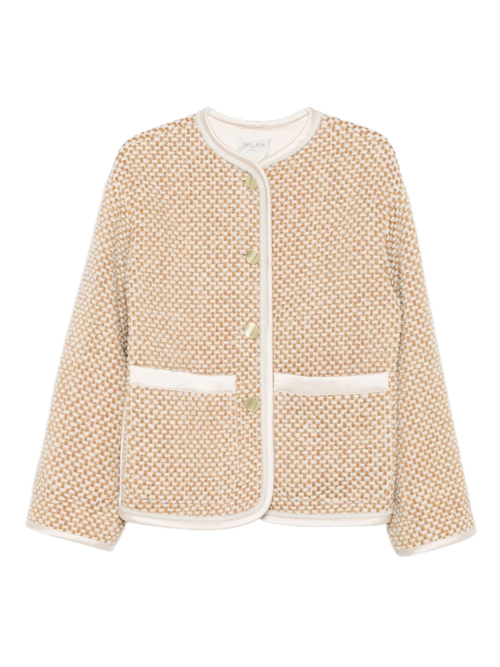 Forte Forte Long Sleeves Tweed Jacket Beige