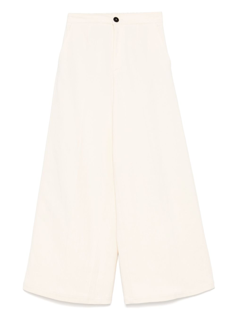 Forte Forte High-Waisted Cropped Trousers in Light Beige Beige