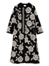 Forte Forte Embroidered Two-Tone Long Coat in Black Black