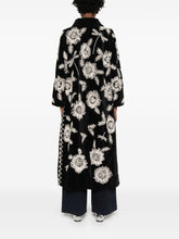 Forte Forte Embroidered Two-Tone Long Coat in Black Black