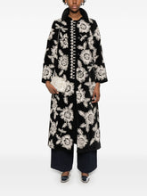 Forte Forte Embroidered Two-Tone Long Coat in Black Black