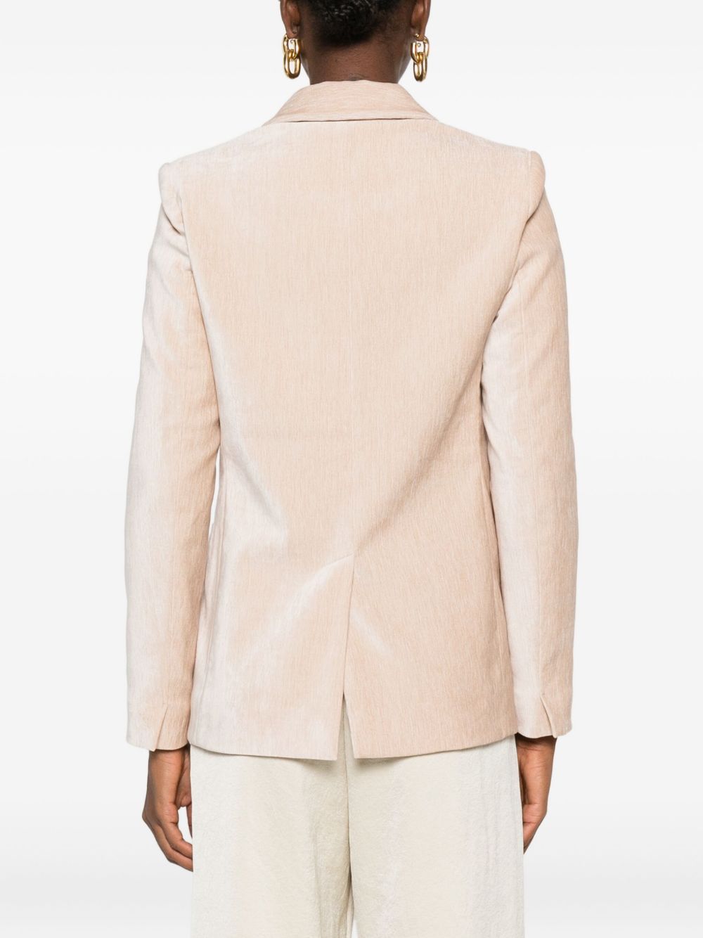 Forte Forte Velvet Double-Breasted Jacket Beige