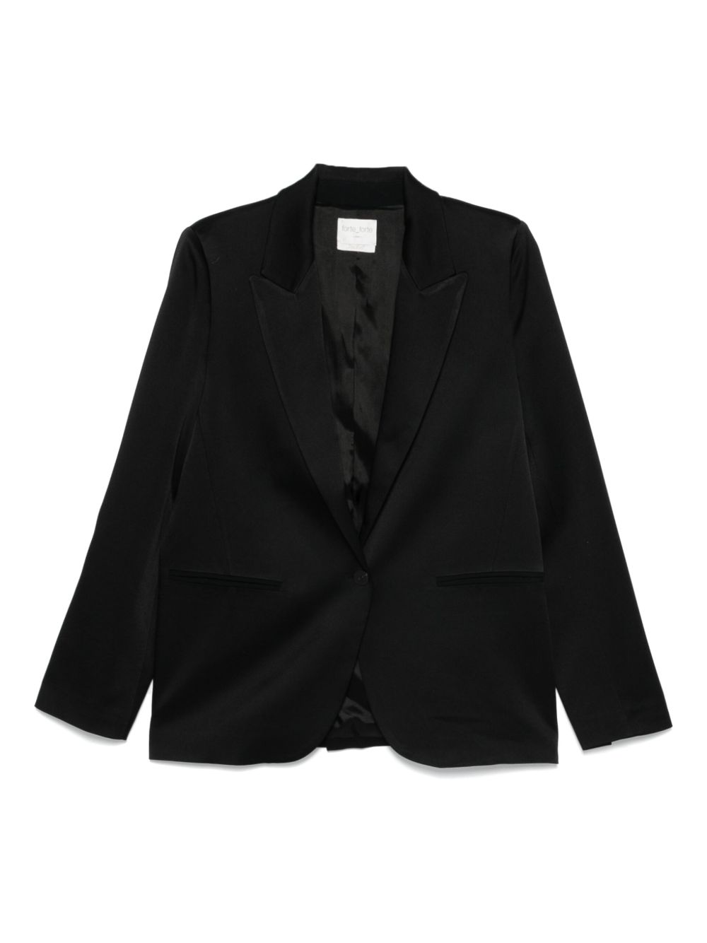 Forte Forte Single-Breasted Satin Jacket Black black