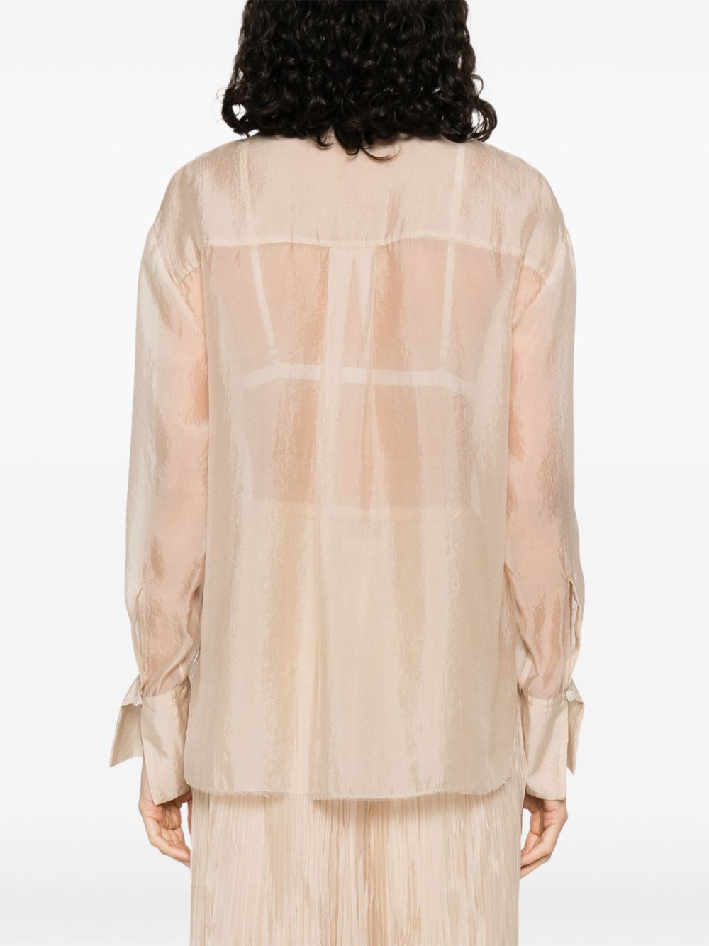 Forte Forte Organza Classic Straight Shirt Beige