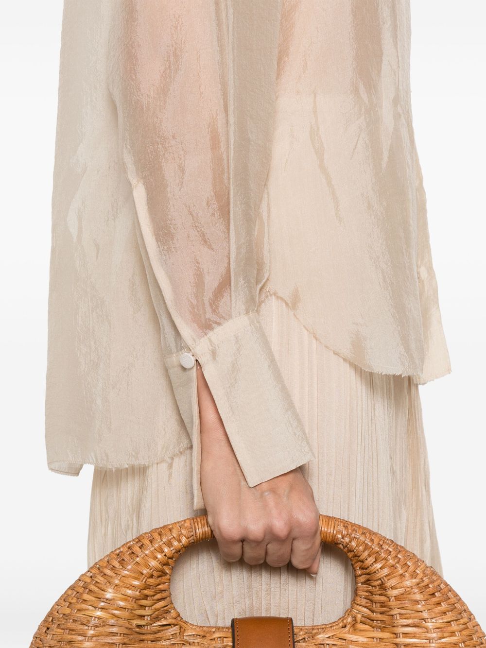 Forte Forte Organza Classic Straight Shirt Beige