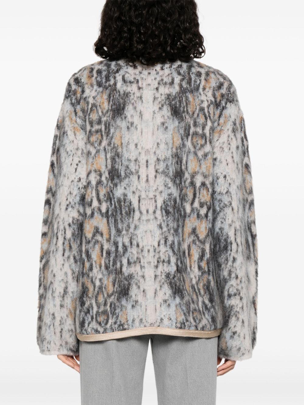 Forte Forte Alpaca-Blend Curved-Hem Wool Jacket Blue