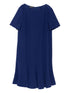 Emporio Armani Royal Blue Flared Short Dress with Boat Neck Blue