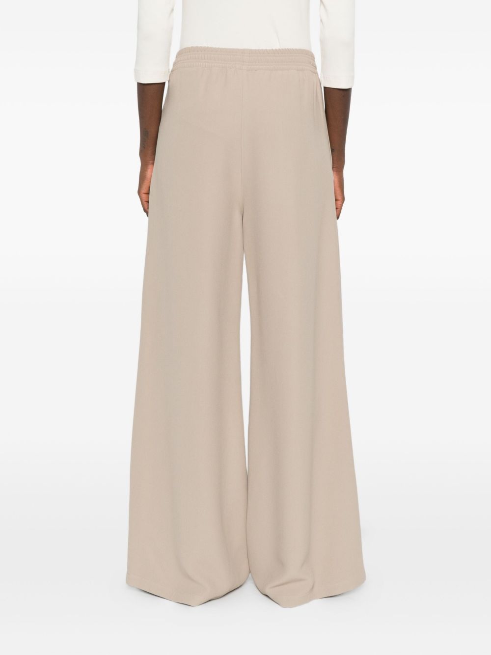 Fabiana Filippi Wide-Leg Silk Blend Trousers Beige