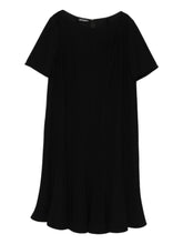 Emporio Armani Short Flared Boat Neck Dress Black