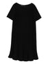 Emporio Armani Short Flared Boat Neck Dress Black