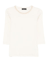 Fabiana Filippi White Silk-Blend Crewneck Sweater White