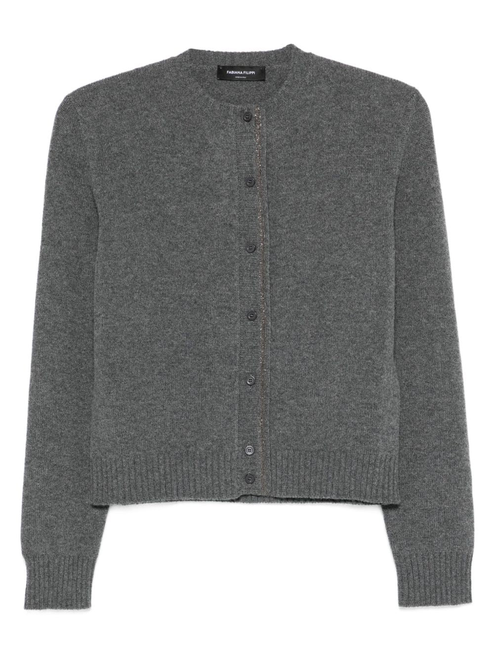 Fabiana Filippi Grey Wool-Blend Silk cardigan Grey