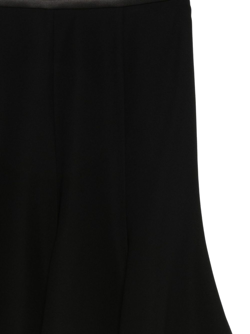 Emporio Armani Flared Black Skirt with Concealed Zip Black