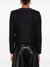 Emporio Armani Cropped Tweed Wool-Blend Blazer Black Black