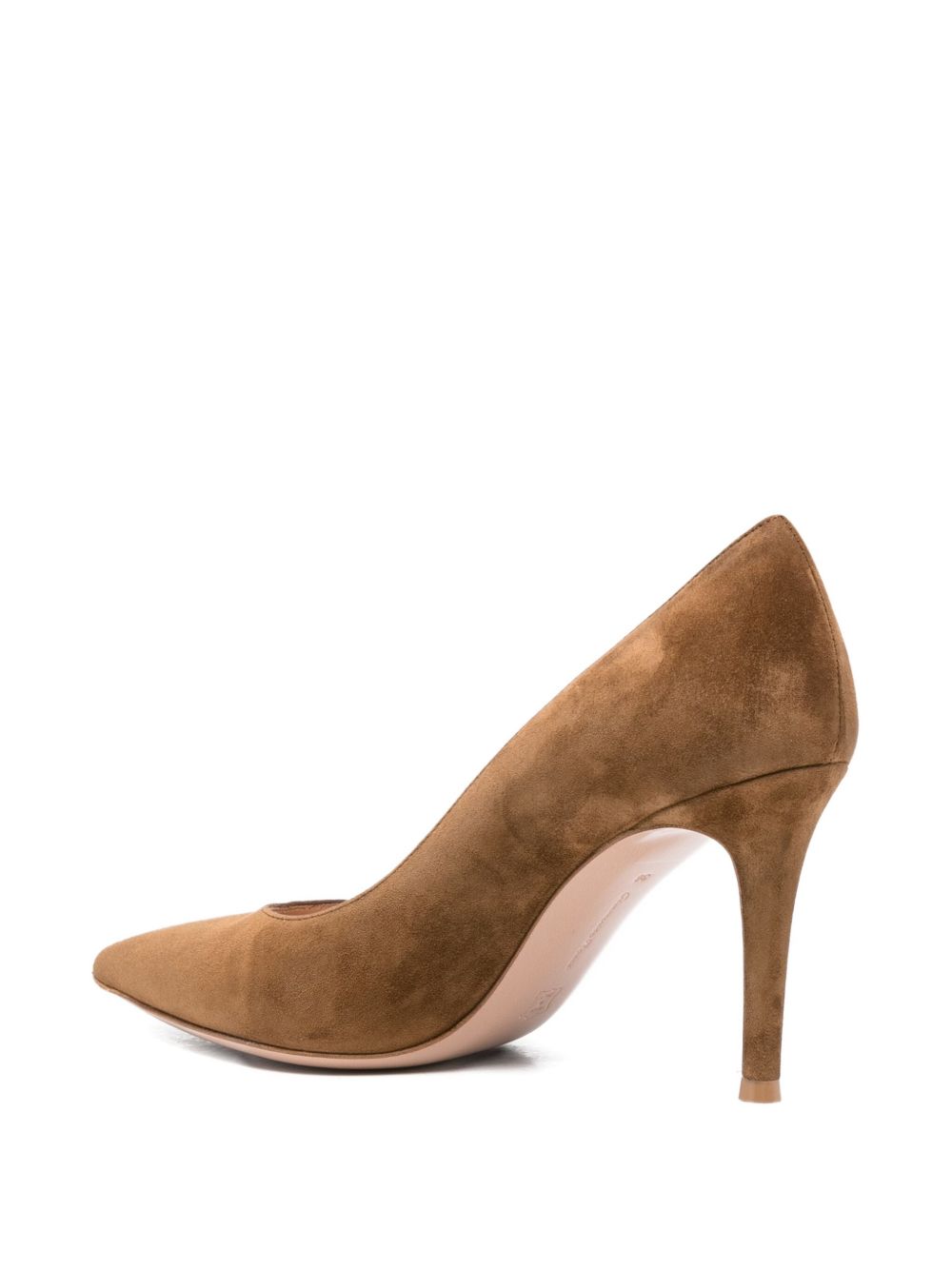 Gianvito Rossi With Heel 85 Silk-Nylon Pumps Brown