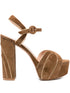 Gianvito Rossi Platform Leather Sandals Brown leather brown
