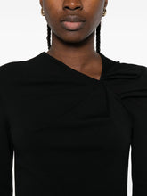 Emporio Armani Bow-Detail Asymmetric Midi Dress Black Black