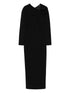 Emporio Armani Bow-Detail Asymmetric Midi Dress Black Black