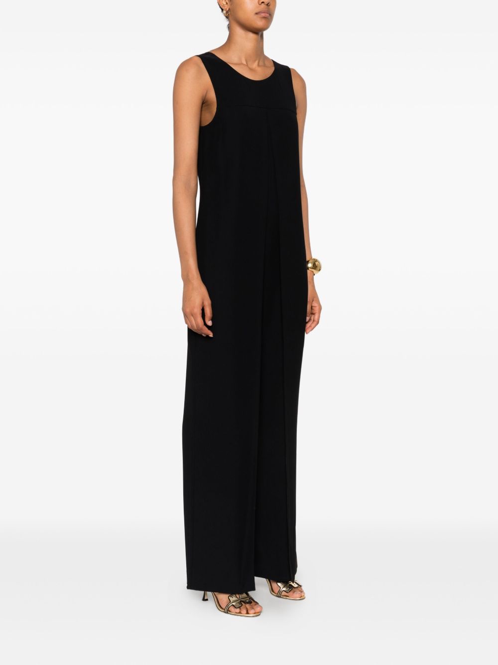 Emporio Armani Sleeveless Long Jumpsuit Black