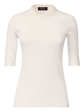 Fabiana Filippi Ribbed Cotton Short Sleeve Top White White