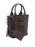 Hogan Pre Pre Script Small Dark Brown Calfskin Leather Shopper Bag Brown